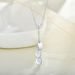 Niche design high end S925 sterling silver zircon jewelry set necklace earrings silver jewelry_ipsvogv.com