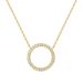 Jewelry 14K Gold Round Diamond Halo Necklace Female Round Frame Pendant Female_ipsvogv.com