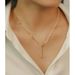 Sterling Silver Necklace Women's Clavicle Chain Natural Rice Beads Double Pair Chain Niche Design Sense ins Style Trendy Women_ipsvogv.com