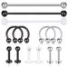13 Piece Set Piercing Jewelry Nose Ring Nose Nail Lip Nail Nine Treasure Gold Long Rod Industrial Earrings_ipsvogv.com