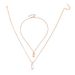 Fashionable And Minimalist Gold Shell With Micro Diamond Inlay Double-layer Necklace Jewelry_ipsvogv.com