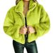 Women's Clothing clothing autumn and winter rabbit fur fur zipper cardigan plush warm jacket_ipsvogv.com