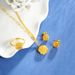 Vietnamese Sand Gold Hollowed Out Small Square Sugar Necklace For Women That Never Fades, Light Luxury High-end_ipsvogv.com
