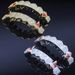 Christmas Hip Hop Braces Jewelry High End Copper Zirconium Tooth Ornaments Exaggerated Gold Electroplated Fang Braces_ipsvogv.com