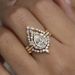 3-Piece Gold Zircon Set Jewelry Women's Full Diamond Luxury Ring_ipsvogv.com