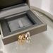 Three diamond sliding ring with rose gold and diamond inlay, personalized hollow and dynamic for men and women_ipsvogv.com