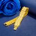 Fashion Coin Jewelry Clover Gold-Plated Men's Wide Carved Spark Bracelet Watch Chain_ipsvogv.com