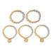 Fashion CCB Round Bead Minimally Ins Bow Pendant Stacked Bracelet_ipsvogv.com