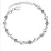 S Pure Silver Mosang Stone Bracelet Women's To Heart Noble Handicraft Plated With Pt950 Gold Straight_ipsvogv.com