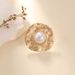 Women's Fashion Open Classic Elegant Pearl Bracelet Ring Earrings Jewelry_ipsvogv.com
