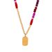 Colorful Natural Stone Agate Abacus Beads Wealth God Pendant Necklace Titanium Steel Empress Dowager Temperament_ipsvogv.com