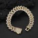 Men's Jewelry Set Fashion Flip Buckle Diamond Cuban Bracelet Trendy Brand Personality Hip Hop Zircon Men's Bracelet Jewelry_ipsvogv.com