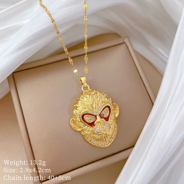 【 】 Black Myth Wukong Light Luxury Charm Gorgeous Full Diamond Necklace Women's Versatile Clavicle Chain Titanium Steel_ipsvogv.com