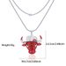 New Alloy Inlaid Diamond Dominant Light Luxury Large Zodiac Bull Head Necklace Pendant_ipsvogv.com