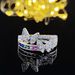 Korean Fashion Simple Butterfly Double Row Micro Set Women's Ring with Seven Color Rainbow Zircon Ring Sheinr7413_ipsvogv.com