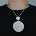 New SELFMADE Letter Round Pendant Trendy Set Zircon Men's Necklace_ipsvogv.com