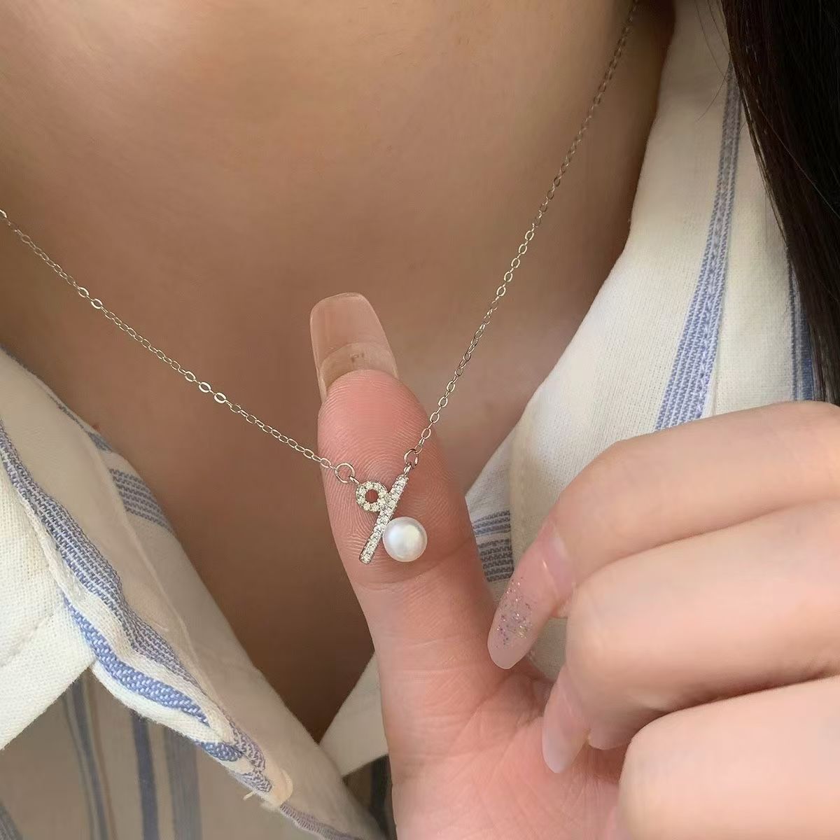 S Pure Silver 100% Pearl Necklace, Female Ins Niche Design, High-end Temperament, Versatile Autumn And Winter_ipsvogv.com