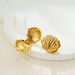 Unisex Fresh Personality Stainless Steel Double Sided Shell Earrings Fashionable And Versatile Temperament And Versatile High End Earrings_ipsvogv.com