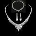 Bridal Jewelry Set - 3-Piece Zircon Necklace, Earrings & Bracelet For Wedding_ipsvogv.com