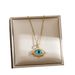 Colorfast Türkiye Blue Eyes Devil's Eye Pendant Titanium Steel Necklace Minority Collar Chain Copper Gold Plated_ipsvogv.com