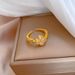 【 Real Gold Plating 】 Open Women's Lucky Grass Fashion Index Finger Ring with Net Red Same Simple and Cool Style_ipsvogv.com