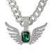 Minority Alloy Personality Blue Wing Pendant Diamond Hip-hop Necklace Jewelry Accessories For Men_ipsvogv.com