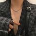 Korean Ins Style Short Cross Collarbone Chain Female Internet Red Minimalist Niche Light Luxury Necklace With Versatile_ipsvogv.com
