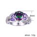 Creative colorful water drop oval zircon women's ring copper silver plated exquisite jewelry_ipsvogv.com
