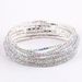 Ladies' 11 Color Diamond Studded Elastic Bracelet, Colored Zircon Rhinestone 10 Claw Chain Bracelet Set_ipsvogv.com