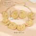 Statement Jewelry Exaggerated Conch Choker Pendant Gold Alloy Personality Trend Necklace Earring Set_ipsvogv.com