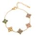 Women's Jewelry Fashion Zircon Lucky Clover Bracelet Light Luxury High End Sense No Fading Four Leaf Clover Bracelet High Version Hand Jewelry_ipsvogv.com