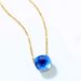Candy Colored Gem Clavicle Chain S925 Silver Plated 9K Gold Three Dimensional Amethyst Necklace Style Simple Fashion_ipsvogv.com
