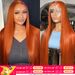 hot selling 13x4 Orange Ginger Front Wigs For Women 13x6 Hd Glueless Straight Lace Frontal 4x4 Closure Human Hair Wig_ipsvogv.com
