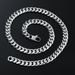 Instagram style minimalist titanium steel necklace street hip-hop trendsetter side Cuban chain jewelry_ipsvogv.com