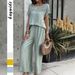 women's clothing spring and summer casual fashion solid color short-sleeved trousers suit_ipsvogv.com