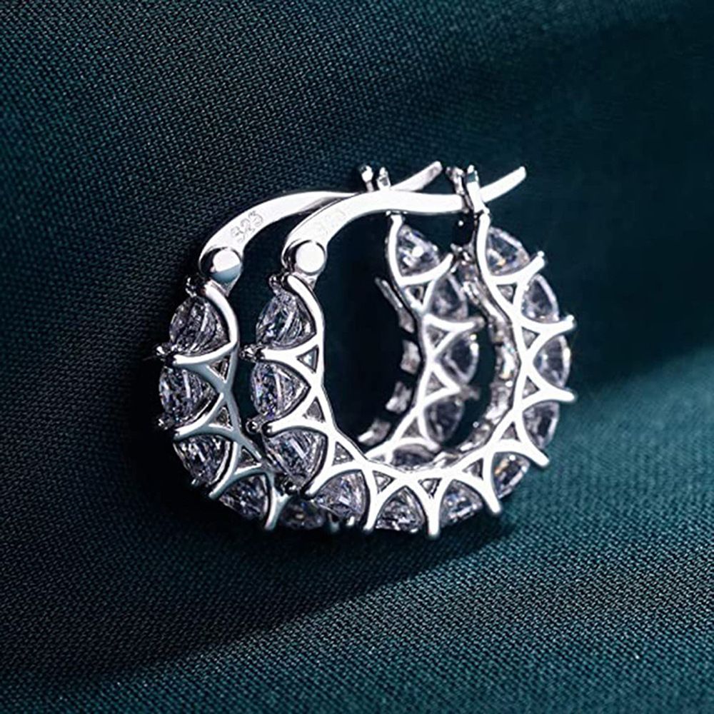 Fashionable and high end earrings for women, French style, fully inlaid with zircon lace, UU shaped earrings, versatile earrings, best selling_ipsvogv.com