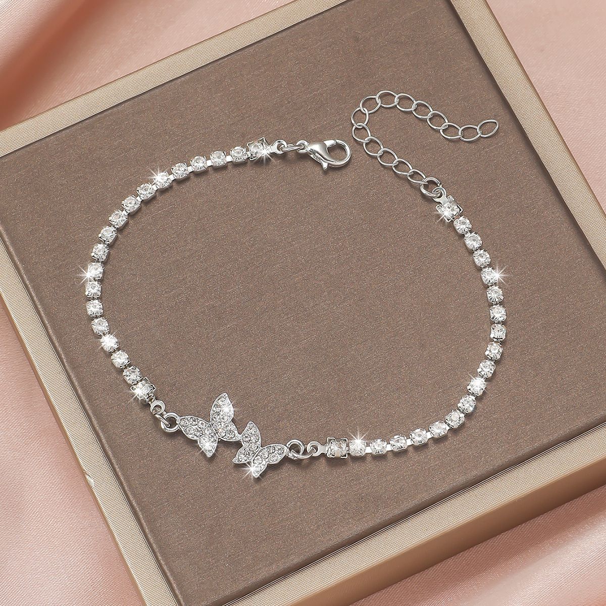 Pull Up Bracelet Butterfly Light Luxury Full Versatile Handmade For Women Fashion Niche Water Diamond Jewelry_ipsvogv.com