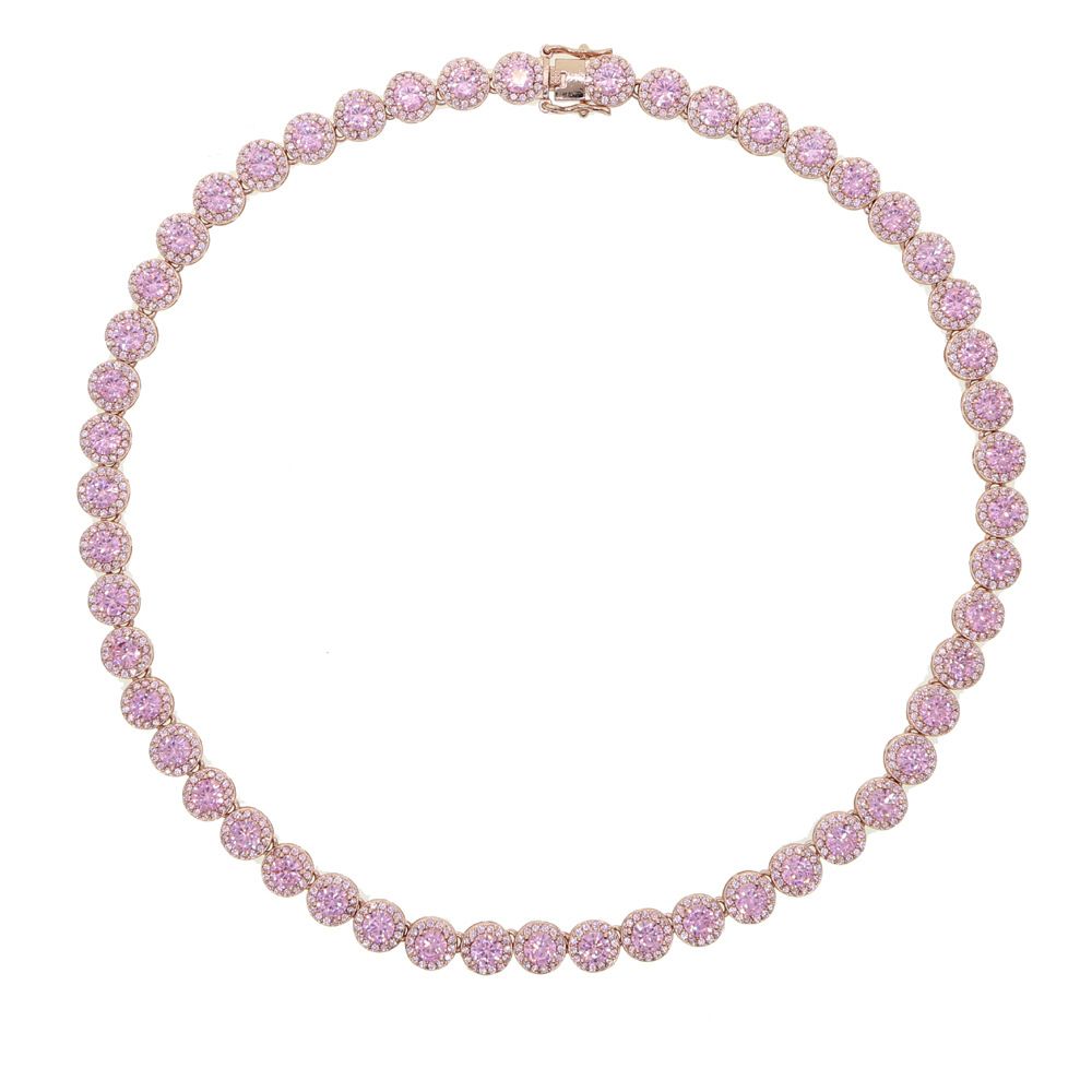 Women's Jewelry Hip Hop New 7mm Round Zircon Necklace Trendy Diamond Studded Full Diamond Necklace_ipsvogv.com