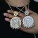 Men's Hip Hop Lion Pendant Necklace - Fear Nothing Statement Jewelry With Zircon Accents, Adjustable 51-80cm Chain (Silver/Gold Two-Tone Options)_ipsvogv.com