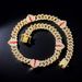 Unisex 10mm Diamond Heart Broken Full Diamond Alloy Necklace Trendy Cool Rap Hip Hop Style Cuban Chain_ipsvogv.com