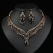 2025 Duoduo Bride Necklace And Earring Set Large Water Drop Wedding Banquet Dress Accessories Matching_ipsvogv.com