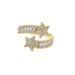 Women's Jewelry Open Star Ring With Micro-Pavé Zirconia Geometric Design For Casual Party Wear Silver Gold Ring Five Pointed Star Zircon Ring_ipsvogv.com