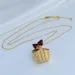 Fashion Sweet Flower Basket Strawberry Pendant Necklace Countryside Style Unique bowknot Womens Metal sailormoon Long_ipsvogv.com