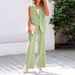Women's Clothing vest suit with solid colours_ipsvogv.com