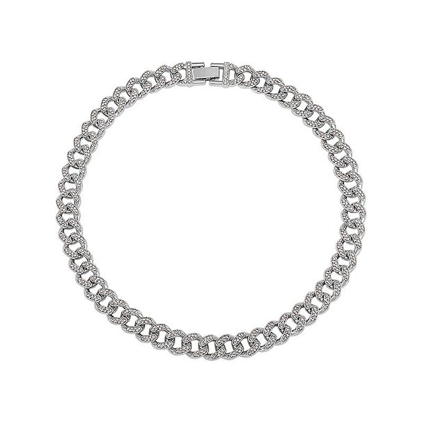 Celebrity Same Full Diamond Cuban Necklace Men's Hip Hop Ins Cool Accessories Street Style Thick Chain Fashion Jewelry_ipsvogv.com