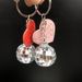 Glass Mirror Ball Children's Toy Valentine's Day Pink Red Love Key chain Ornament Decoration Gift_ipsvogv.com