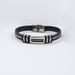 New Men's Stainless Steel Silicone Bracelet Hip-Hop Fashion Versatile Couple Bracelets_ipsvogv.com