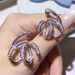 Cao Shi's Line Wrapped Earrings Have A Niche Design Sense, Fashionable Women's Trend, Zircon Inlaid Earrings, New Trend_ipsvogv.com