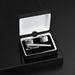 Men's Business Tie Clip Cufflinks Set Simple Silver Striped Tie Clip Suit Accessories Hot Sale_ipsvogv.com