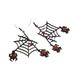 Subtle and Exaggerated Halloween Series Nightclub Diamond Spider Web Punk Style Versatile Female Earrings_ipsvogv.com